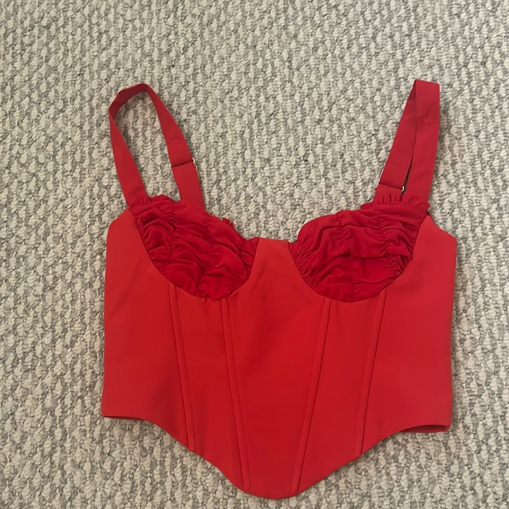 red white fox corset